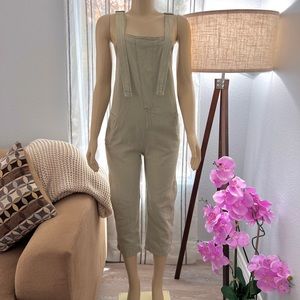 Vintage Style Rack Sage Green Denim Like Pant Overalls Size M Medium Retro Boho